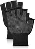 Xthrotsenk 2 Pairs Fingerless Work Gloves Workout Gloves for Men Black Half Gym