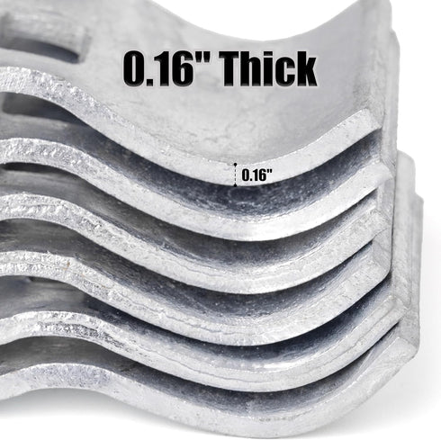 Mabeeze Dog Kennel Panel Clamps for 1-3/8" Pipes - 20 sets Pack of Galvanized Steel Connectors for Chain Link Fence
