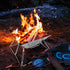Odoland Folding Campfire Grill, 304 Stainless Steel Barbeque Grill, Portable Camping Grill with Carrying Bag