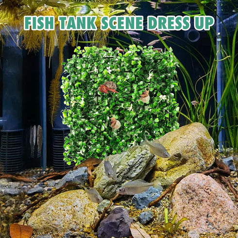 Swirge 2 1010" Hermit Crab Climbing Wall Toys, Pcs Faux Grass Mat Climbing Wall for Reptile Tank, Gecko and Lizard