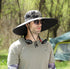 Leotruny Men Wide Brim Sun Hats, UPF50+ Waterproof Breathable Bucket Hat for Fishing, Hiking