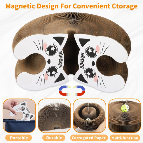 1Pack 1Pack Kitty Curls Cat Accordion Physical Exercise for Indoor Cats Toy Magic Organ Thickened Kitty Head Organ