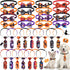 32 Pieces Halloween Dog Bow Ties & Adjustable Cat Bow Ties - Pumpkin Ghost Neckties for Halloween Fall Decoration