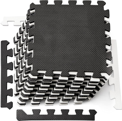 DEAYOU 16 Tiles Interlocking Foam Mat Floor Tiles, 12" x 12" EVA