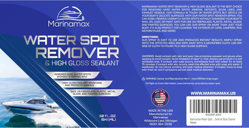 Water Spot Remover and High Gloss Sealant | Marine and Auto | For Boats, Cars, RVs, Motorcycles | Clean and Detail