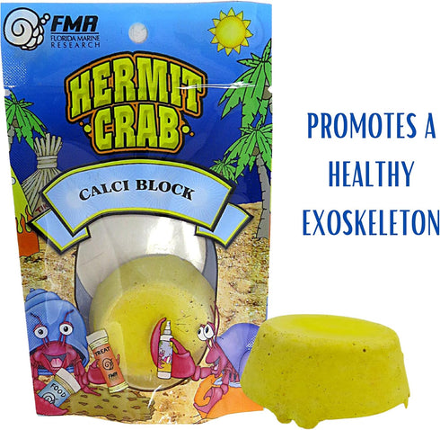 Set, 3 Pack Needzo Hermit Crab Food, Treat and Calcium Block Keep Your Pet Healthy All in One Natural Supplies