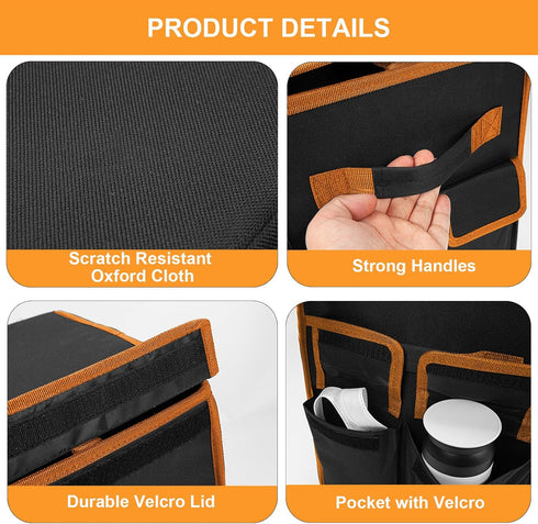 Back Seat Extender for Dogs up to 200lbs, Collapsible Dog Car Front Seat Extender with Storage Pockets