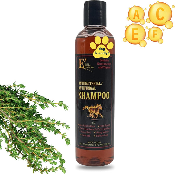 E3 Antifungal Ketoconazole and Thymol Skincare Shampoo for Horses and Dogs -