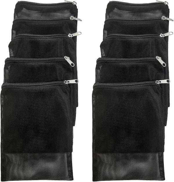 10 Pieces Aquarium Filter Media Bags, Fish Tank Mesh Reusable Bags with Zipper for Activated Carbon