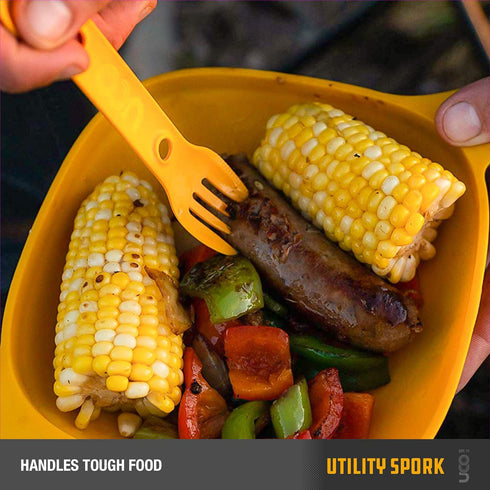 UCO Utility Spork 3-in-1 Combo Camping Utensil, 4-Pack
