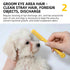 2-Piece Set Pet Face Grooming Kit, Curved Tear Stain Comb with Fine Teeth, Round-Tip Safety Scissors, Cat Ear Design