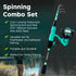 Spinning Fishing Rod and Reel Combo Set with Tackle Box, Kids Fishing Pole, Carbon Fiber Telescopic Fishing Rod Kit
