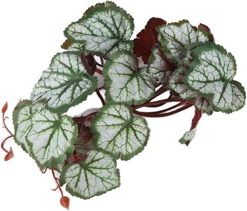 2Pcs Artificial Reptile Plant, Plastic Simulation Vine Aquarium Fish Leaves Decoration with Suction Cup