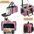 LEHNI 16 Lbs, Soft-Sided Cat/Dog/Pet Carrier, Collapsible Pets Travel Carriers for Big Cats/Small Dogs with Shoulder
