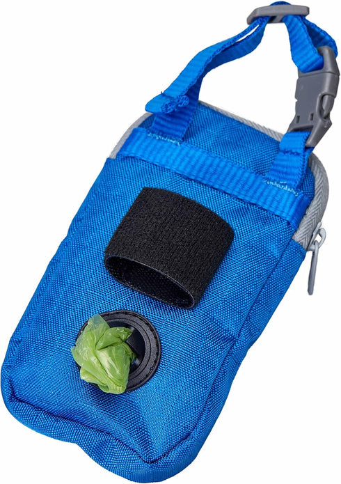 Blueberry Style Dog Waste Bag Dispenser, Includes 1 Roll of Free Poop Bags, Leash Attachment