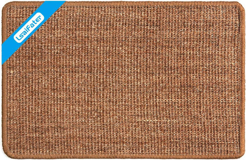 Cat Scratching Mat, Natural Sisal Furniture Protector, Horizontal Cat Floor Scratching Pad Rug