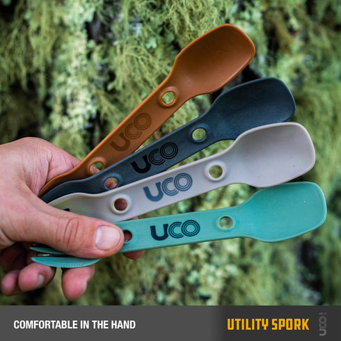 UCO Utility Spork 3-in-1 Combo Camping Utensil, 4-Pack