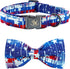 Elegant little tail Independence Day Dog Collar, Holiday Pet Collar with Bow, Adjustable for Small Dogs