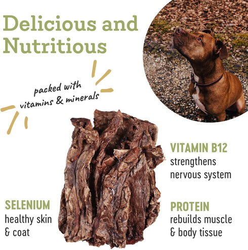 100% 2 oz 1 Pack Farm Hounds - Beef Lung - Premium Natural Beef Lung Jerky for Dogs - Made from Humanely Raised Cattle