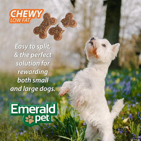 Emerald Pet Little Chewzzies Wheat Free Training Dog Treats - Healthy Natural Chews with Real Meat or Peanut Butter, 5