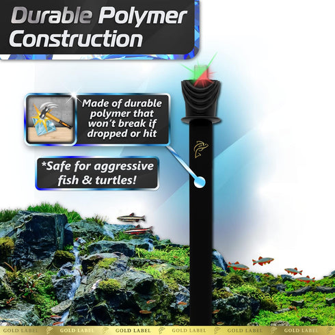 Premium Polymer Aquarium Heater, 150 Watts for Fresh & Saltwater Aquariums, LED Temperature Control (25-50 Gallons)