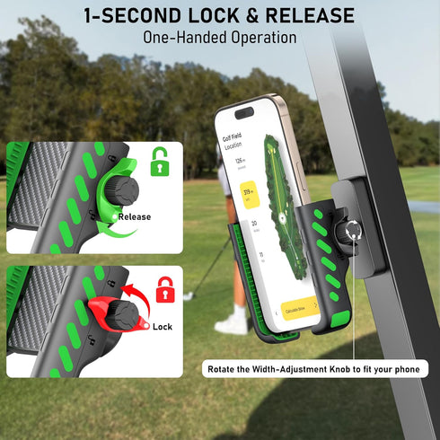 NINEFATICS 360, 8X N52 2026 Magnetic Golf Cart Phone Holder Golf Cart Accessories Gift for Men Women, Fits EZGO Club