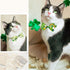 Pohshido 2 Pack St. Patrick's Cat Collar with Bow Tie and Bell, Breakaway Lucky Irish Shamrock Collar for Male and