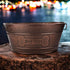 Indestructible Metal Dog Toy Bin, Copper Galvanized Storage Box with Handles, Dog Bone Design for Chew Toys, Blankets,