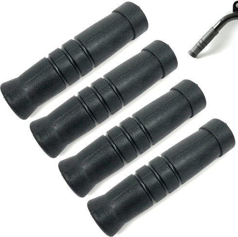 SquEqu 4 Pack LAT Pulldown Machine Straight Bar Grips Non-Slip Tricep Bar Rubber