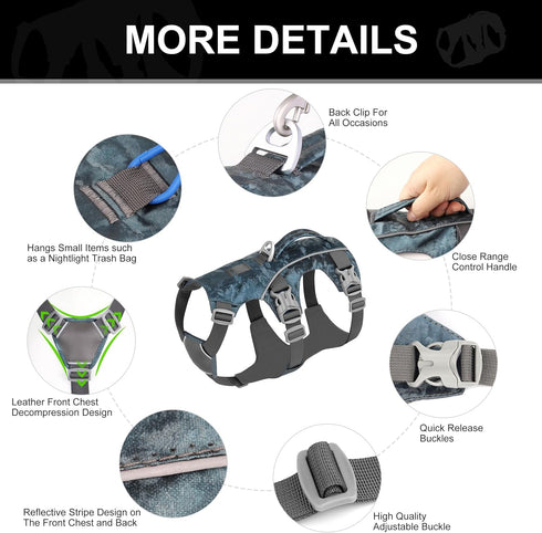 Escape Proof Puppy Harness for Small Dogs - Waterproof Reflective Breathable Vest with Handle for Daily Walking,