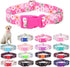 Weimostar Dog Collar with Floral Pattern, Soft Comfortable Adjustable Buckle Cute Durable Nylon Puppy Collars for