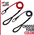 Sentry Heavy Duty Rope Dog Leash - 6 Foot Reflective Leash with Lockable Metal Carabiner for Medium & Large Dogs