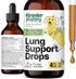 Lung Support Drops for Dogs, Vegan Respiratory Health Supplements with Mullein Leaf - 4 oz