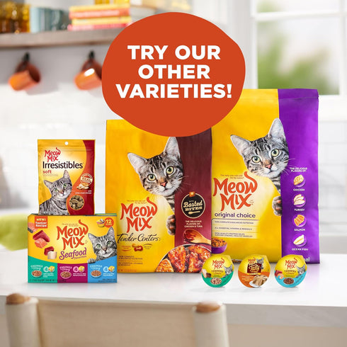 Meow Mix Paté in Gravy Wet Cat Food Variety Pack, Surf n’ Turf Patés, 2.75 Ounce (Pack of 24)