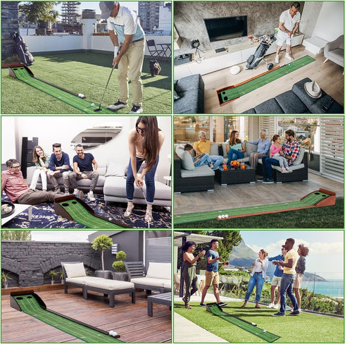 Eleko Meyar Putting Green Putting matt for Indoors Golf Putting Mat - Indoor Putting with Ball. Putting matt for Golf