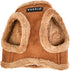 Puppia Terry Vest Dog Harness - Step-in Winter Suede, No Choke, No Pull for Small and Medium Dogs, BROWN, X-Large