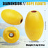 SILANON Marine Rope Floats, 4/6pcs Crab Trap Buoy Fishing Marker Buoys, Oval Water Floats for Boats Pool