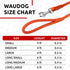 WAUDOG Heavy Duty Rolled Leather Dog Leash, 4Ft x 0.3in for Small Medium Large Dogs, Outdoor Walking Training (Orange)