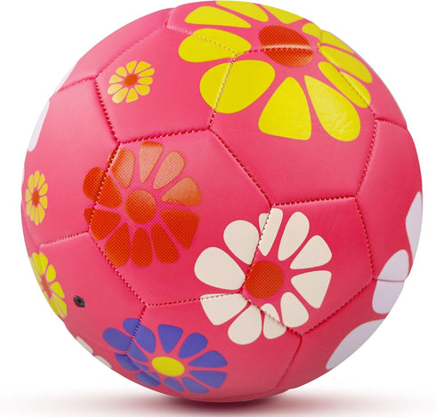 Size 3 Soccer Ball - Girls Soccer Ball Size 3, Pink Sports Training Ball for Kids Aged 4-6, Birthday Gifts