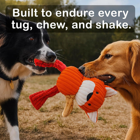 (5 Pack Jalousie Plush Toys Assortment Value Bundle Puppy Pet Mutt Squeak Toy for Medium Large Dogs Knotted)