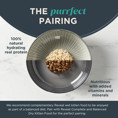 Reveal Natural Wet Kitten Food, 8 Count, Grain Free, Chicken and Tuna in Broth Variety, 2.47 oz Cans