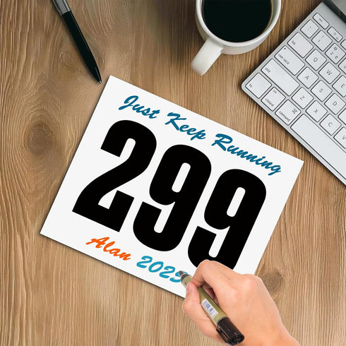 NELOMO 8.3 5.8 Cross-Country Adhesive Race Bib X Competition Number Bib Adhesive Running Bib Sticky Race Bib Athlete