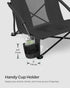 330 lb, UGCB61BK SONGMICS Portable Beach Chair for Adults, Max. Load High Backrest, Cup Holder, Lightweight