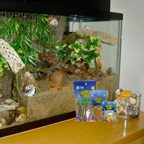 Set, 3 Pack Needzo Hermit Crab Food, Treat and Calcium Block Keep Your Pet Healthy All in One Natural Supplies