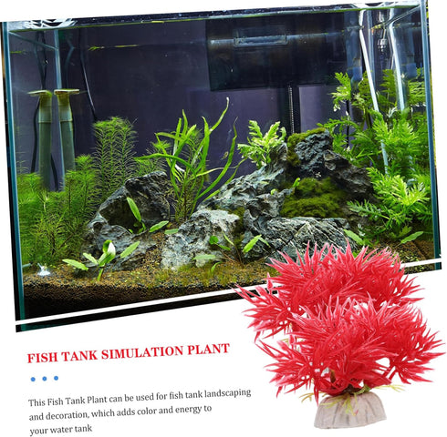 LIOOBO 10pcs Aquarium Decoration, Underwater Plant Model for Fish Tank, Simulation Aquatic Plant Decor for Small Tanks