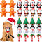 Leyndo 24 Pieces Christmas Squeaky Dog Toys Bulk, Interactive Teething Chew Toys for Christmas Dogs