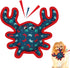 Squeaky Dog Toys, Sturdy Interactive Toys for Indoor Play, Cute Crab for Small and Medium Dogs
