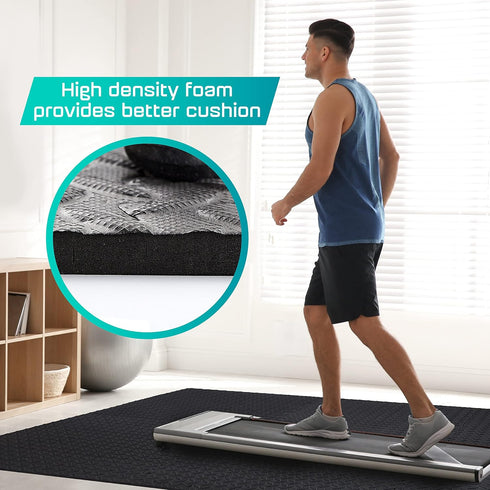 Yes4All 12, 16, 36 SQ. FT Puzzle Exercise Mat Tiles for Home Gym, EVA Foam Floor Padding with Border