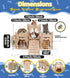 Chinchillas Larger Bunny Castle Sturdy Walnut Color Wooden Rabbit Hideout for Bunnies Guniea Pigs Ferrets Hamsters LXUS
