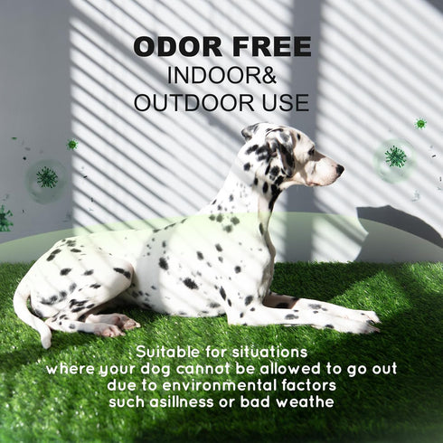 HQ4US 4LEGS 2 Sets, Dog Pee Grass with Washable Pee Pads for Dog Litter Box Large Ultra-Absorbent Artificial Grass Pads